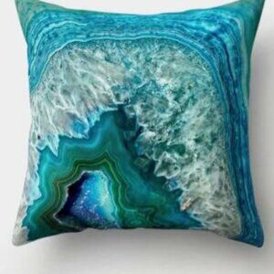 Blue & Grey Marble Design Pillow Cover